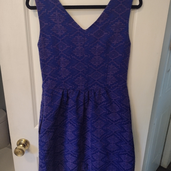 Maeve by Anthropologie Averie Dress Size 6 Blue Purple - Picture 4 of 8